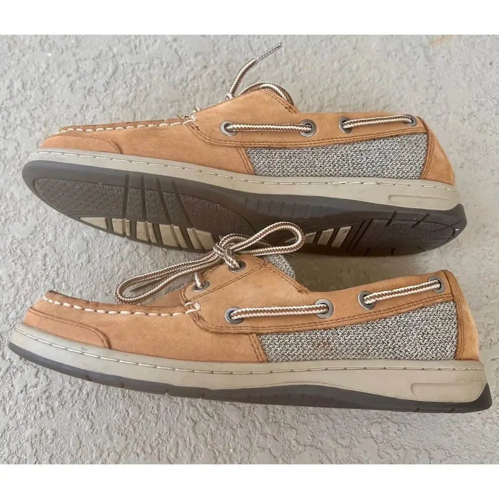 Naturalizer Natural Sole Loafers Tan‎ Fabric/Leather Woman's size 7.5
